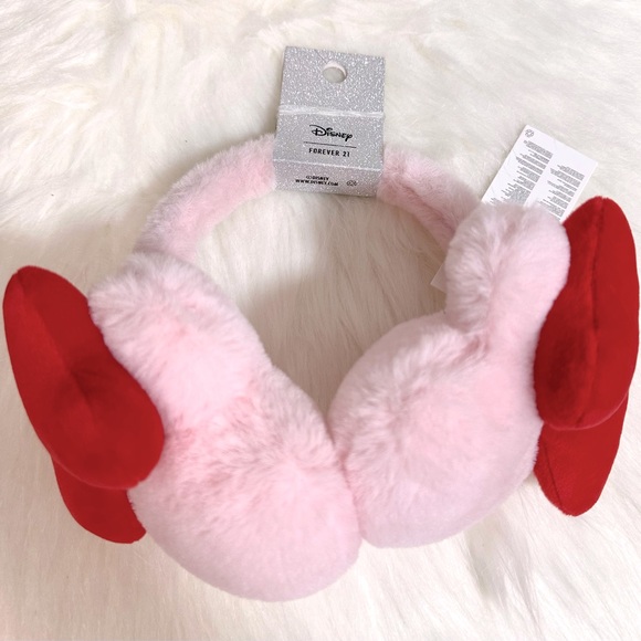 NEW Forever 21 x Disney Mickey Minnie Mouse Bow Plush Earmuffs - Picture 4 of 8